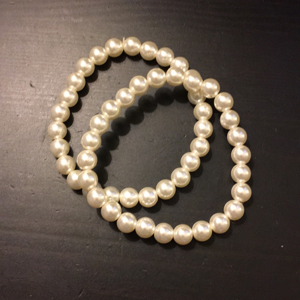 Faux-Pearl Set of 2 Bracelets